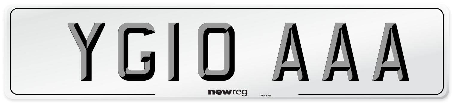 YG10 AAA Number Plate from New Reg